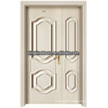 Residential luxury steel wood inner double door King-05D